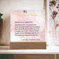 My Matron of Honor Affirmation Acrylic Plaque, Custom Message