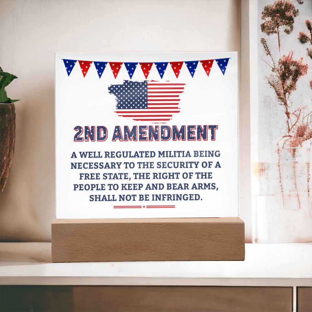 2nd Amendment Affirmation Acrylic Plaque, Custom Message