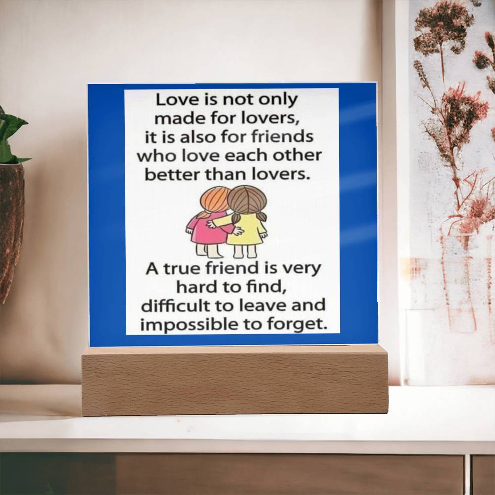 Friends Affirmation Acrylic Plaque, Custom Message