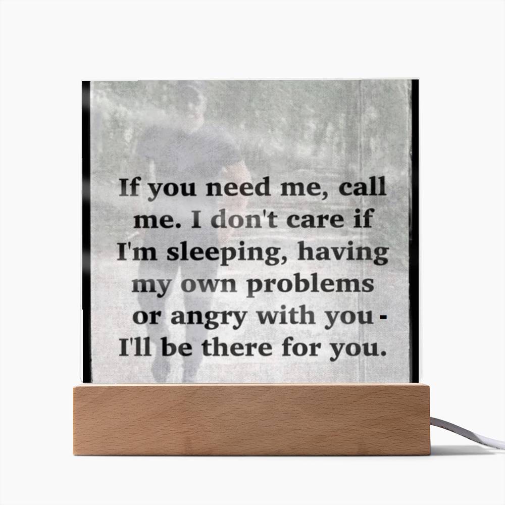 Call Me Affirmation Message Acrylic Plaque, Custom Message