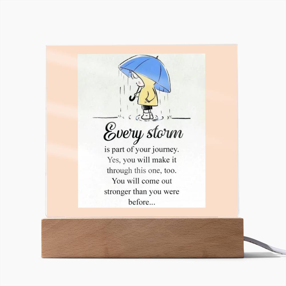 Ever Storm Affirmation Acrylic Plaque, Custom Message