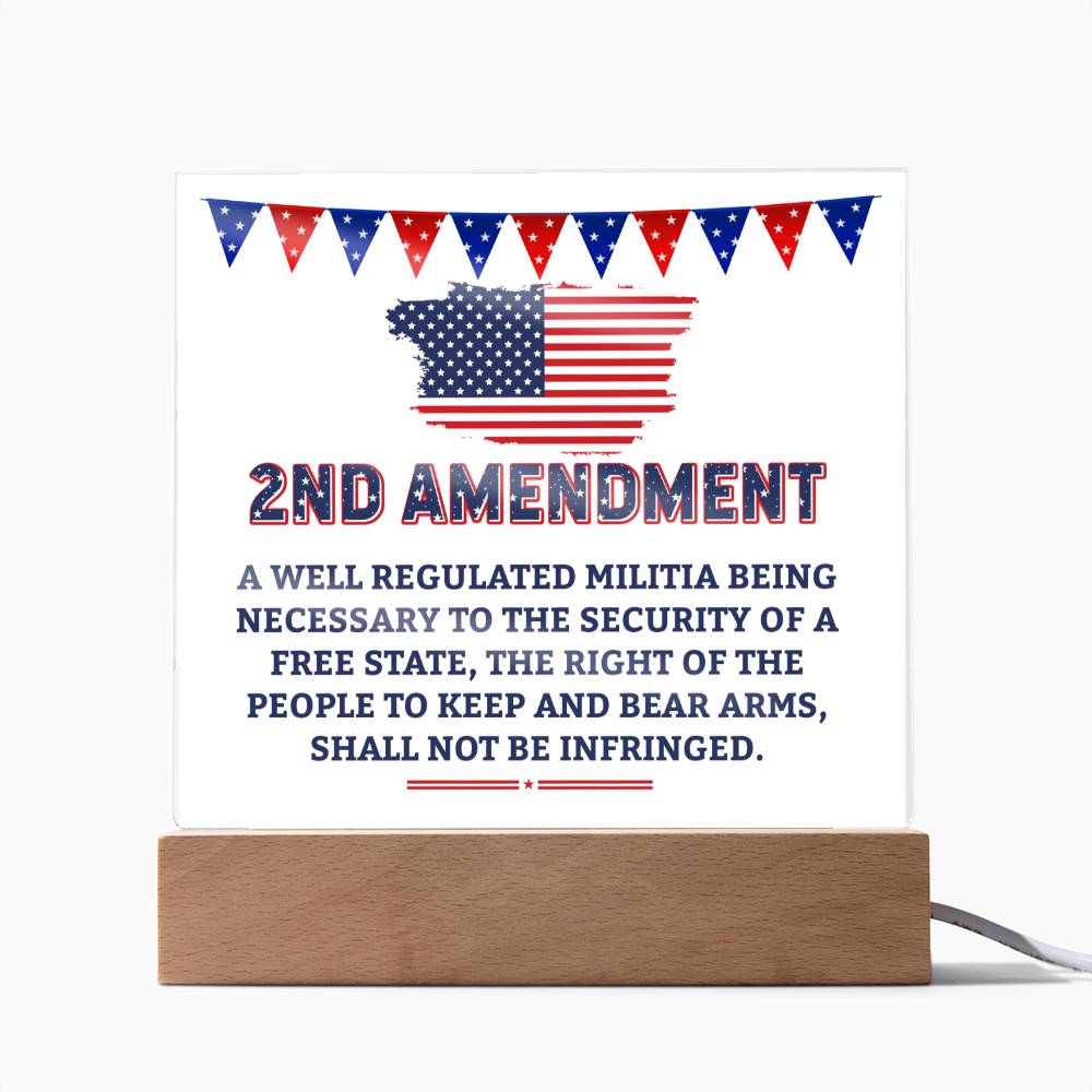 2nd Amendment Affirmation Acrylic Plaque, Custom Message