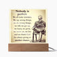 Nobody Is Perfect Affirmation Acrylic Plaque, Custom Message