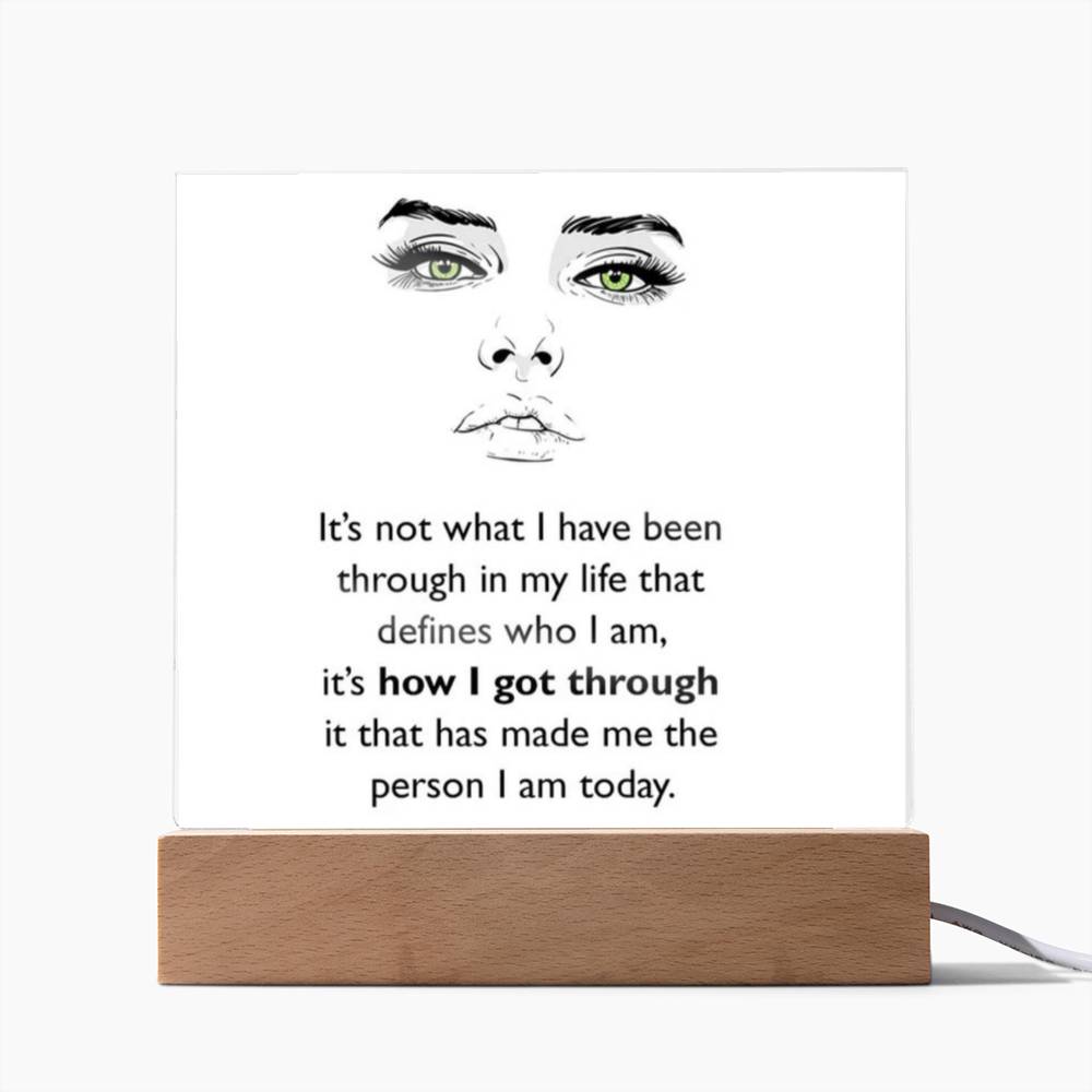 Who I Am Affirmation Acrylic Plaque, For Soulmate, For Girlfriend, For Wife, Birthday, Valentine's Day, Anniversary, Custom Message