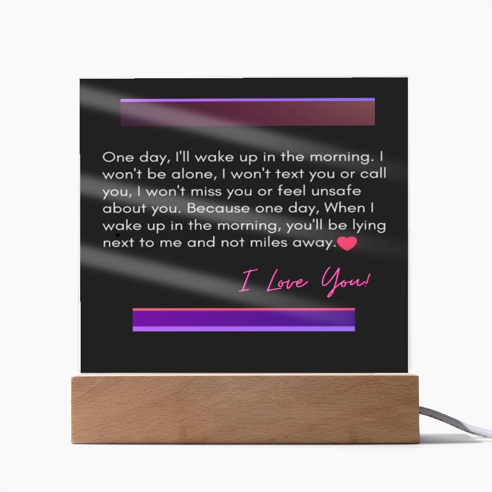 I Love You Affirmation Message Acrylic Plaque, For Soulmate, For Girlfriend, For Wife, Birthday, Valentine's Day, Anniversary, Custom Message
