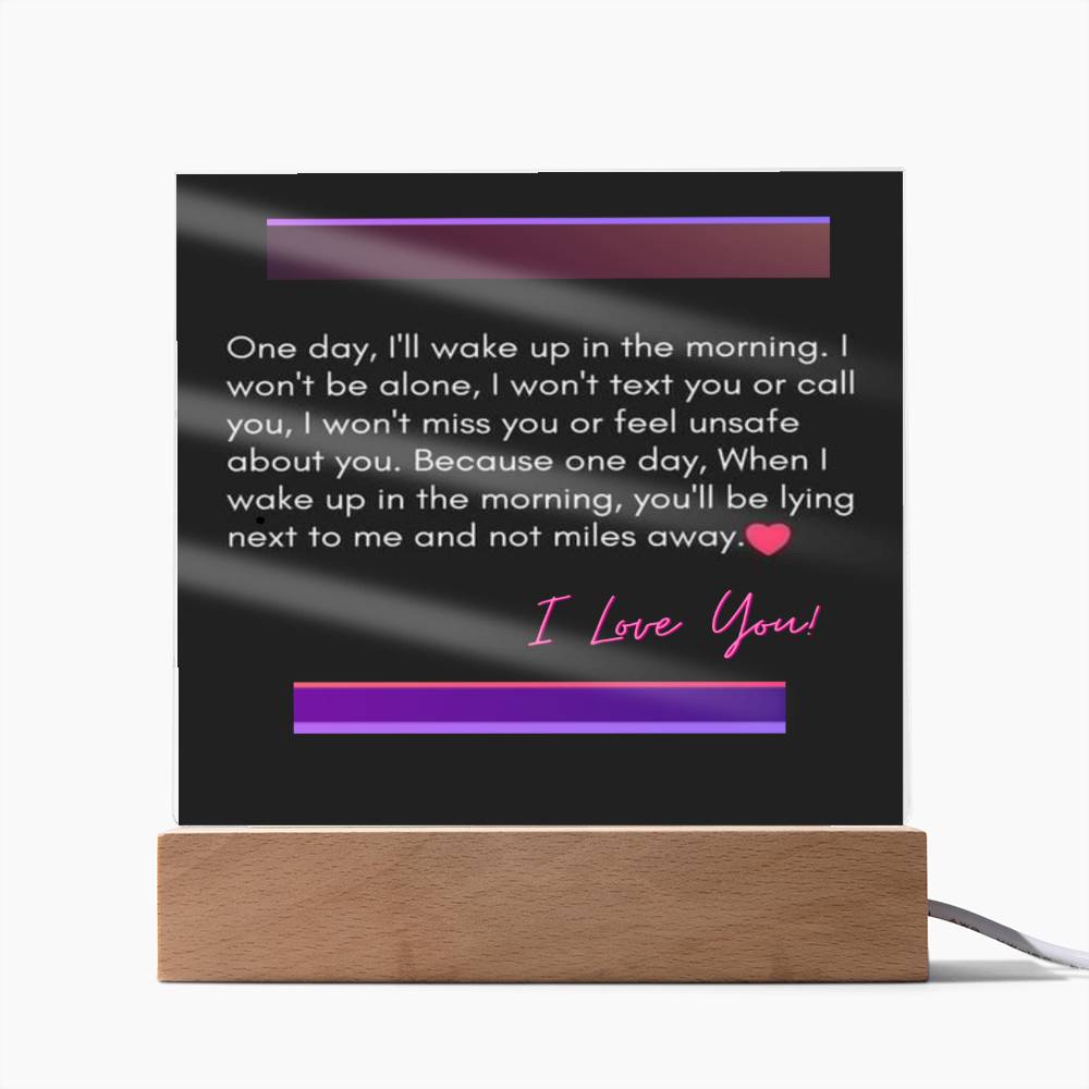 I Love You Affirmation Message Acrylic Plaque, Custom Message