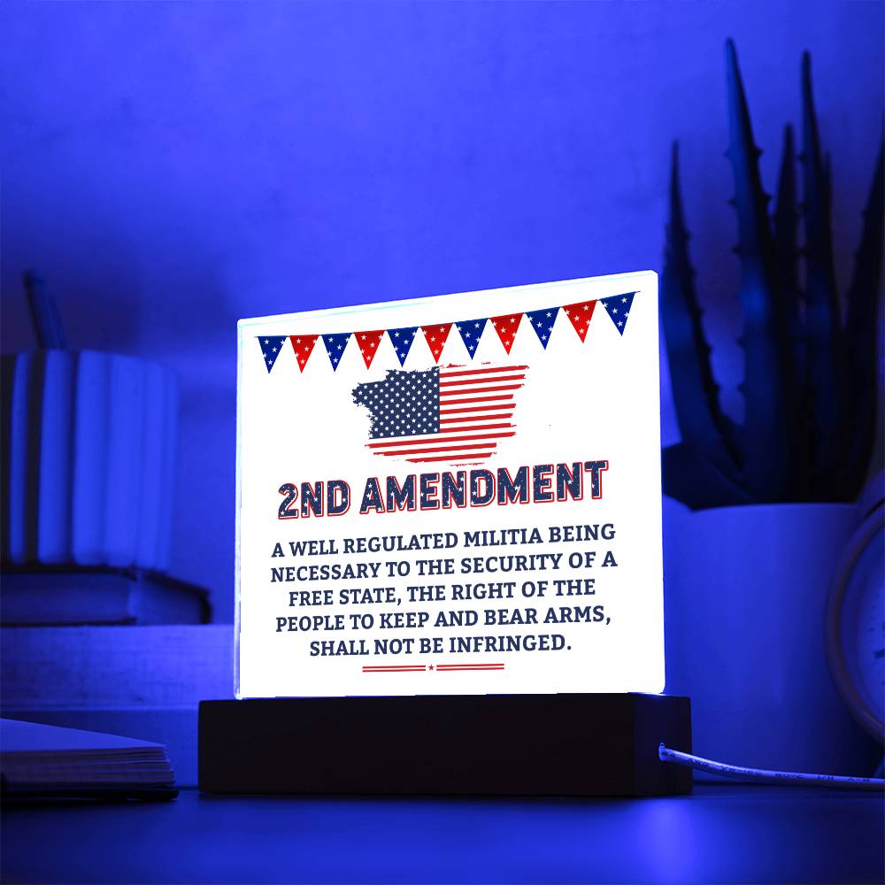 2nd Amendment Affirmation Acrylic Plaque, Custom Message