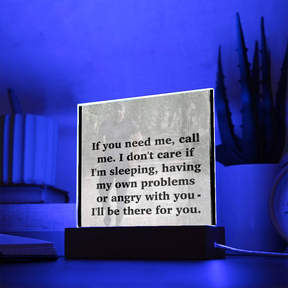 Call Me Affirmation Message Acrylic Plaque, Custom Message