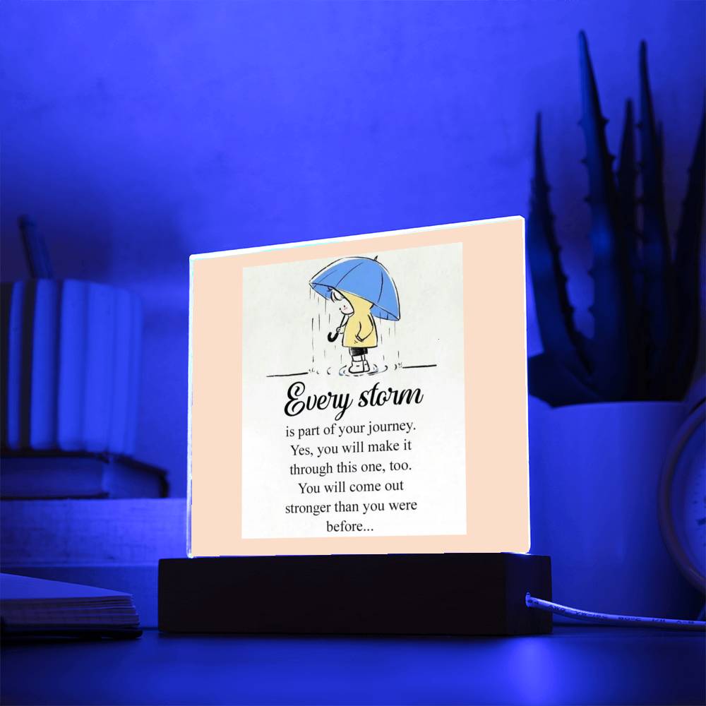 Ever Storm Affirmation Acrylic Plaque, Custom Message