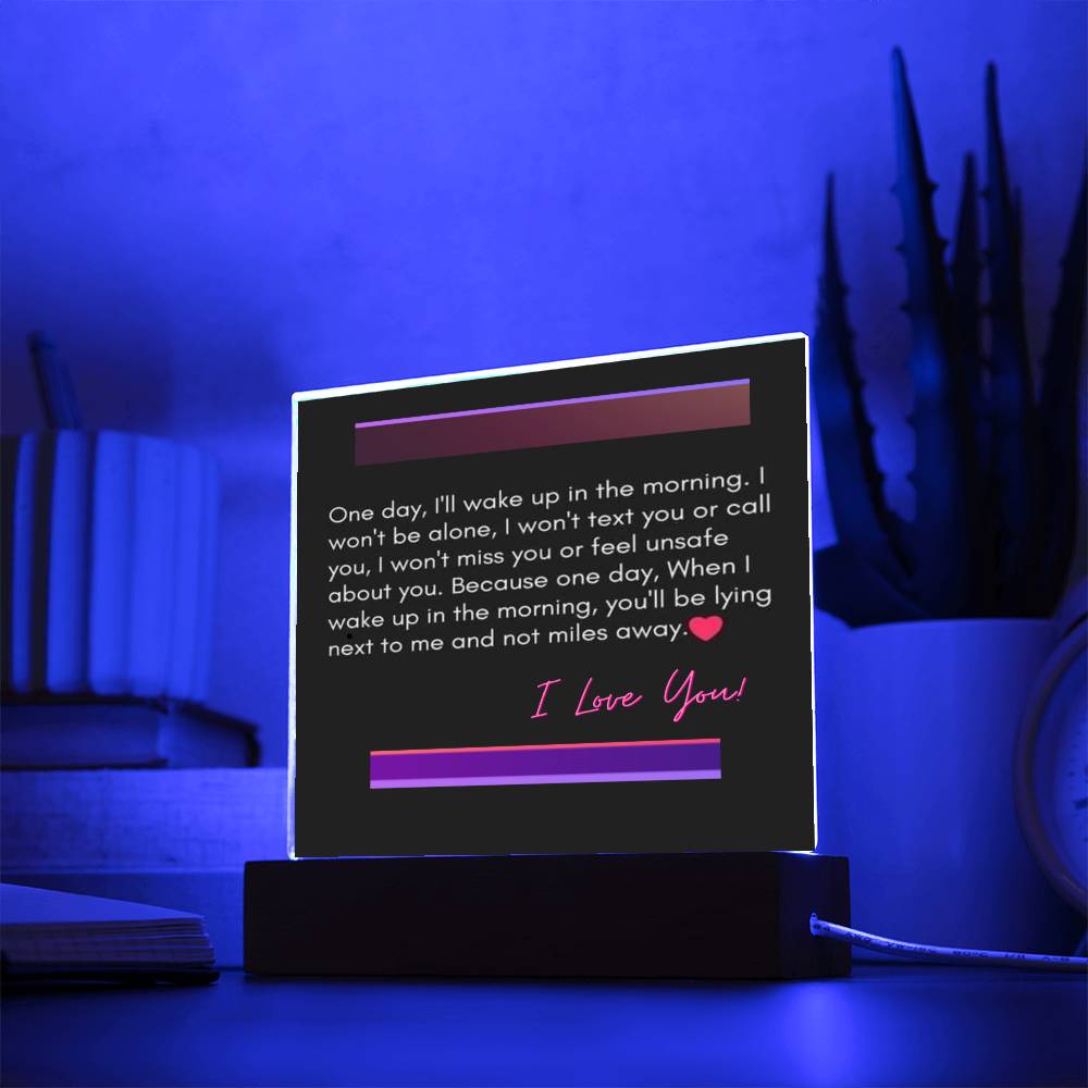 I Love You Affirmation Message Acrylic Plaque, Custom Message