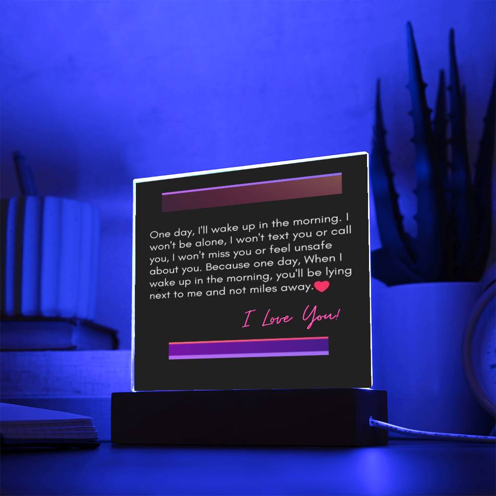 I Love You Affirmation Message Acrylic Plaque, For Soulmate, For Girlfriend, For Wife, Birthday, Valentine's Day, Anniversary, Custom Message