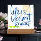 Life is too short to wait Beauty Cross Necklace