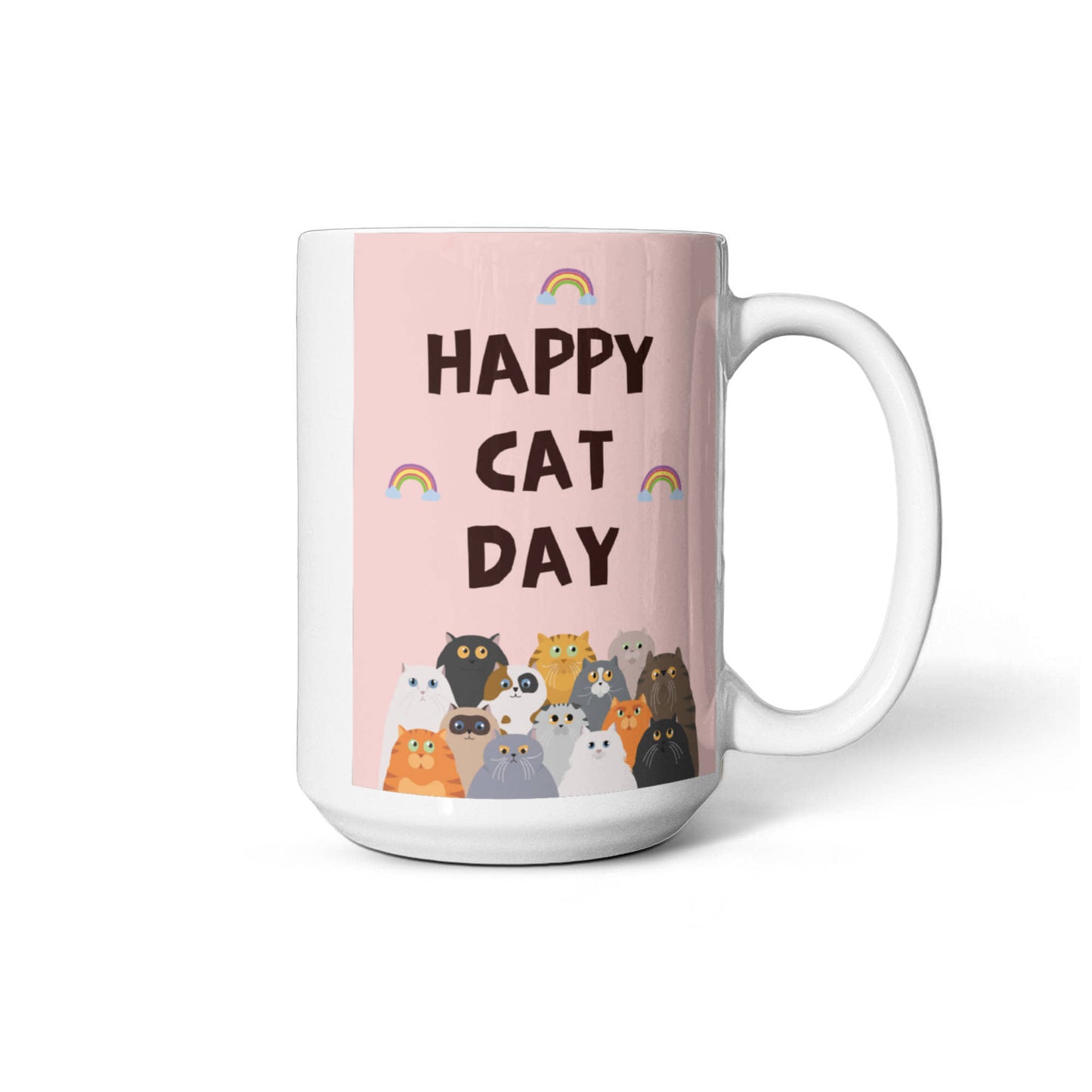 Happy Cat Day- 15 Oz. Mug