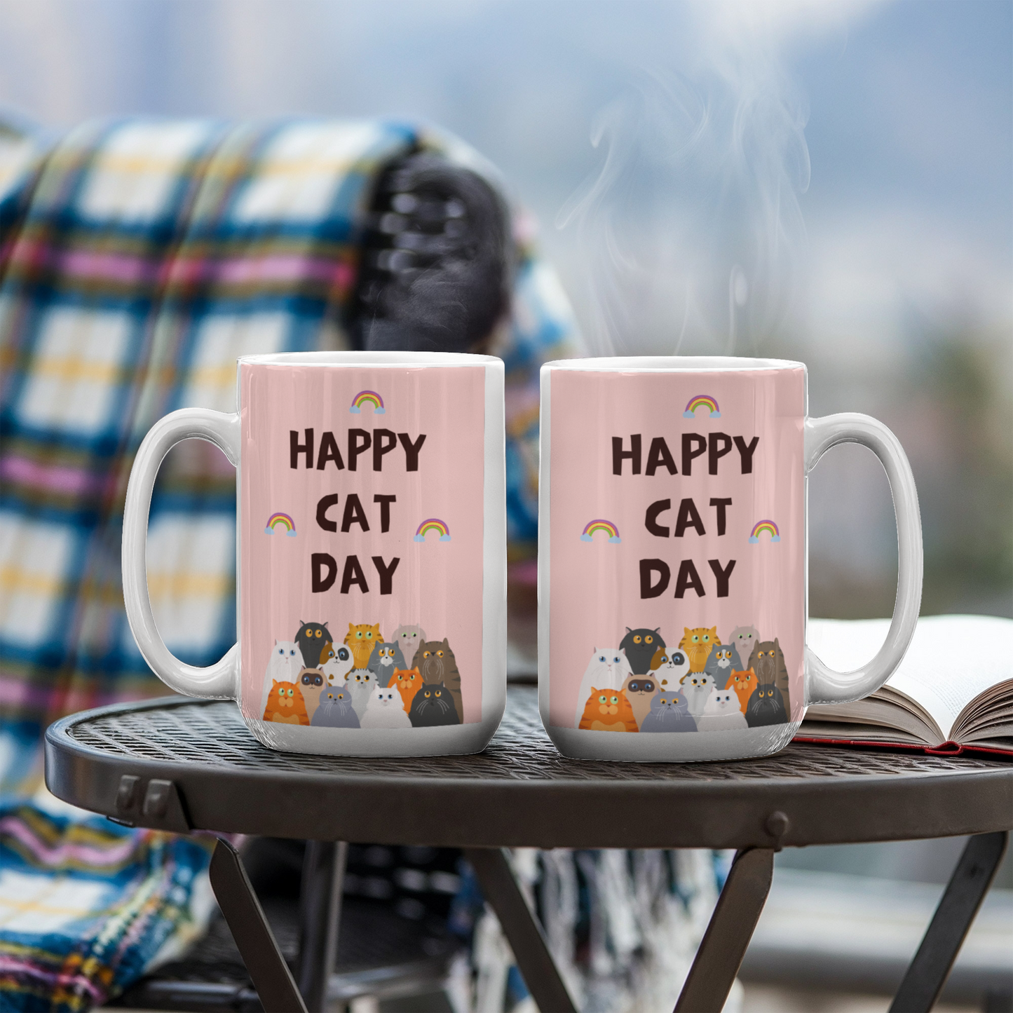 Happy Cat Day- 15 Oz. Mug