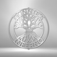 Skull Family Tree Monogram - Steel Sign