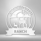 Ranch Sun Set Monogram - Steel sign