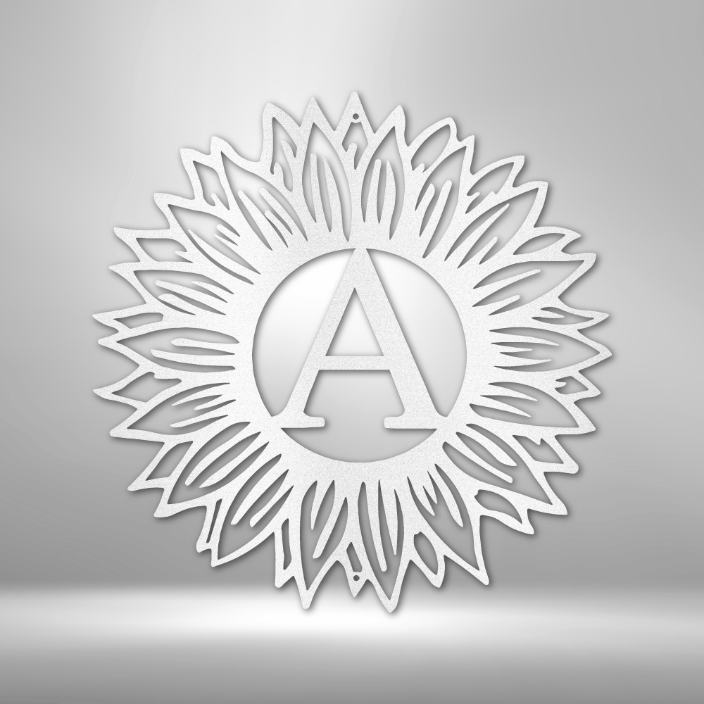 Sunflower Initial - Steel Sign