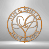 Infinite Love Monogram - Steel Sign