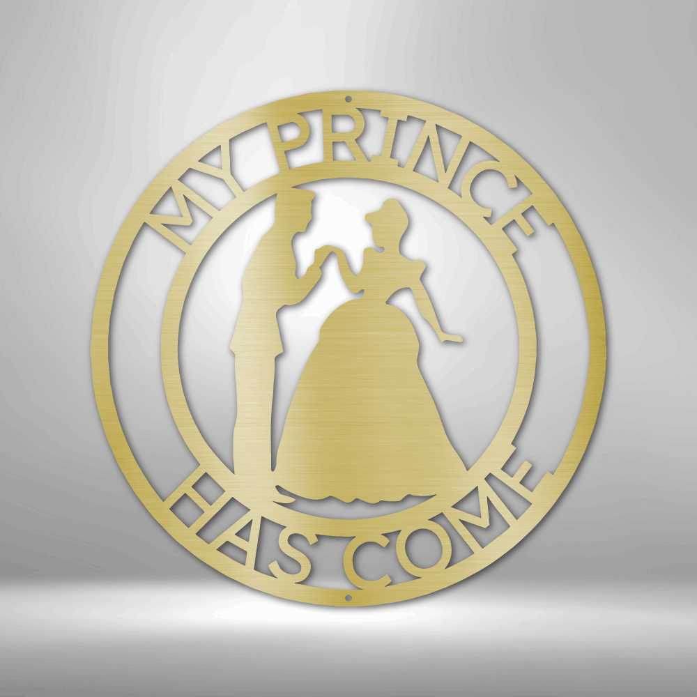 Prince and Princess Monogram - Steel Sign