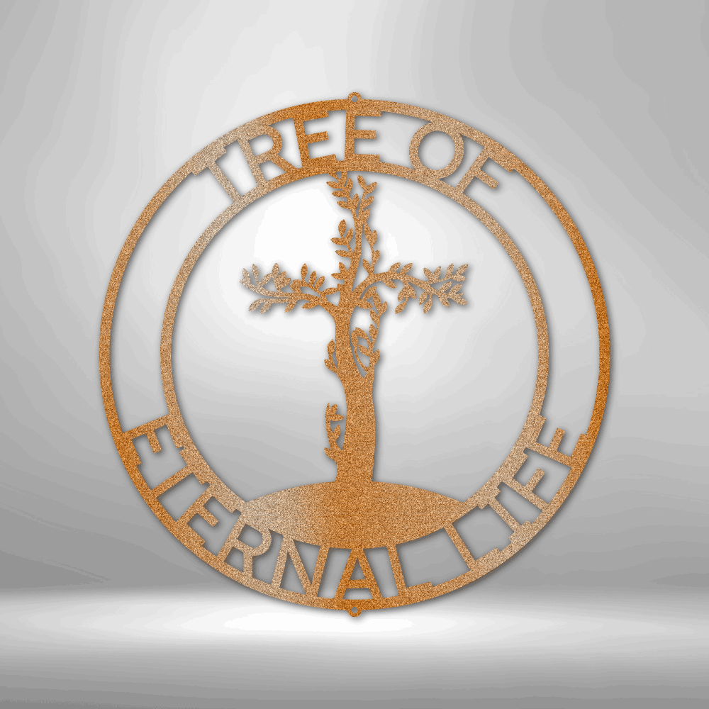 Cross Tree Monogram - Steel Sign