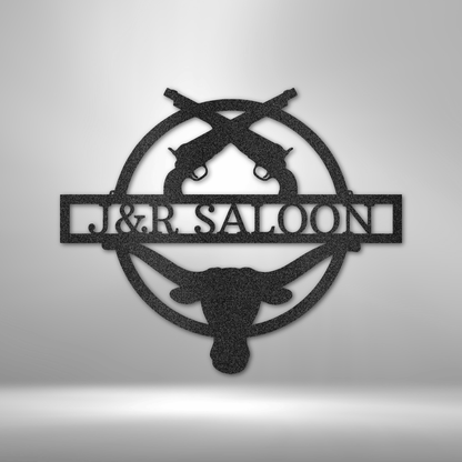 Saloon Monogram - Steel Sign
