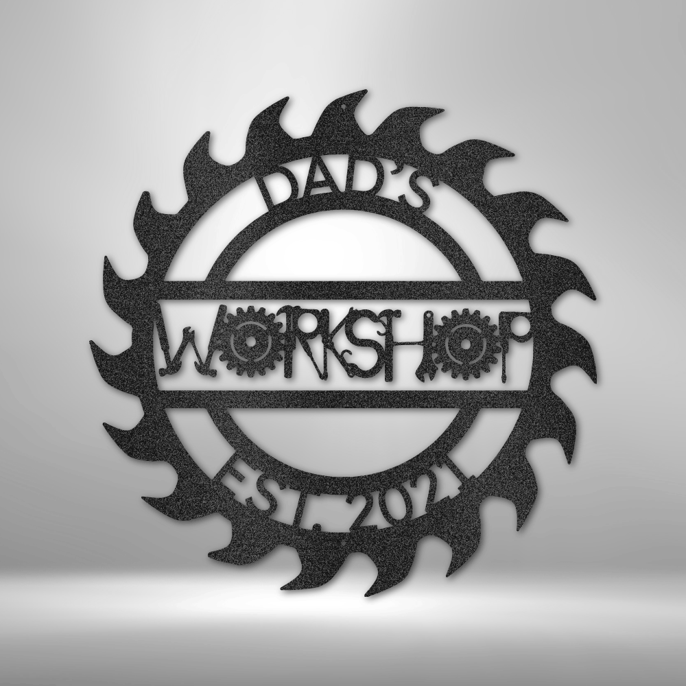 Unique Workshop Monogram - Steel Sign
