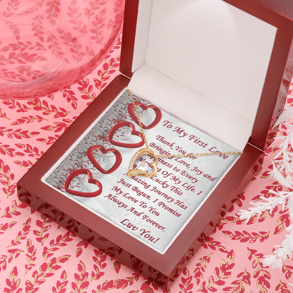 Forever Love Necklace, For Her, Valentine's Day, Mother, Wife, Girlfriend, with Custom Message Card