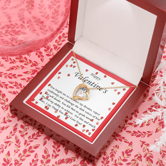 Forever Love Necklace, For Her, Valentine's Day, Mother, Wife, Girlfriend, with Custom Message Card