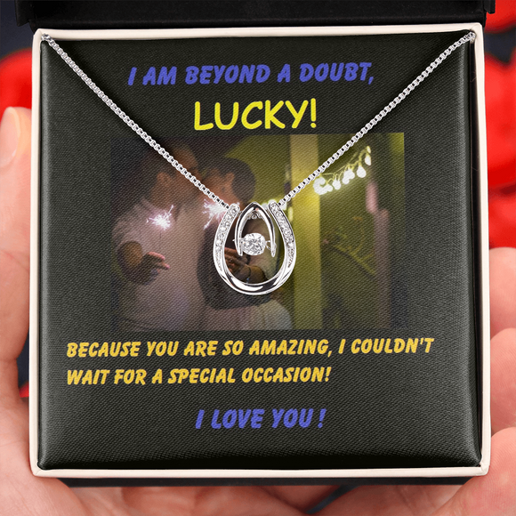 Lucky Pendant Necklace, For Her, Mother, Aunt, Mom on Mother's Day, with Message Card