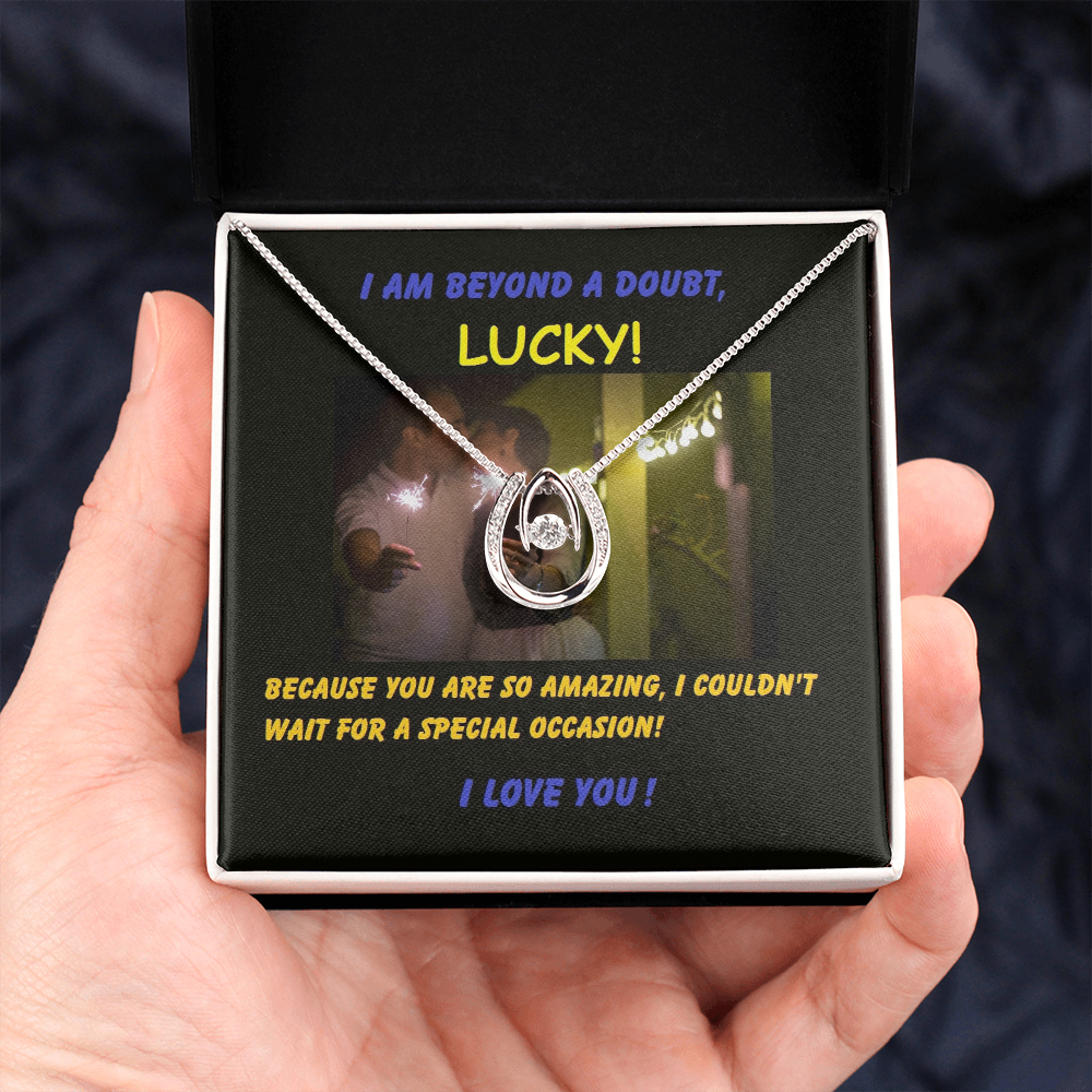 Lucky Pendant Necklace, For Her, Mother, Aunt, Mom on Mother's Day, with Message Card