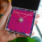 Love Knot Necklace, with Custom Message Card