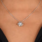 Love Knot Necklace, For Her, Custom Message Card