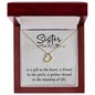 Delicate Heart Necklace, Custom Message Card