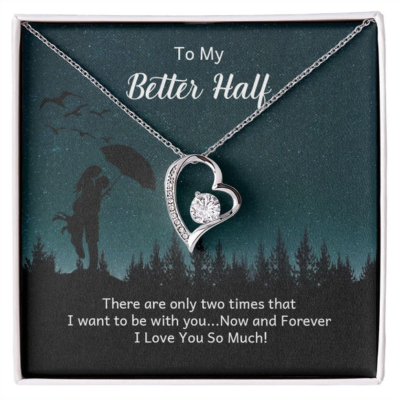 Forever Love Necklace, Custom Message Card