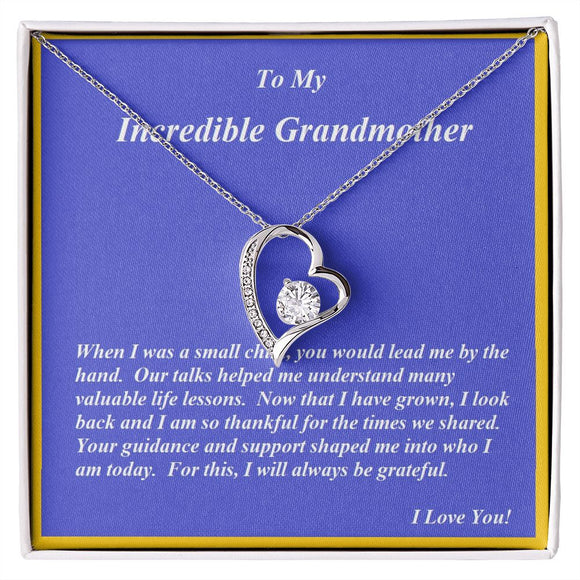 Forever Love Necklace, For Her, Grandmother, For Grandmama, Mother, Christmas, Birthday, with Message Card