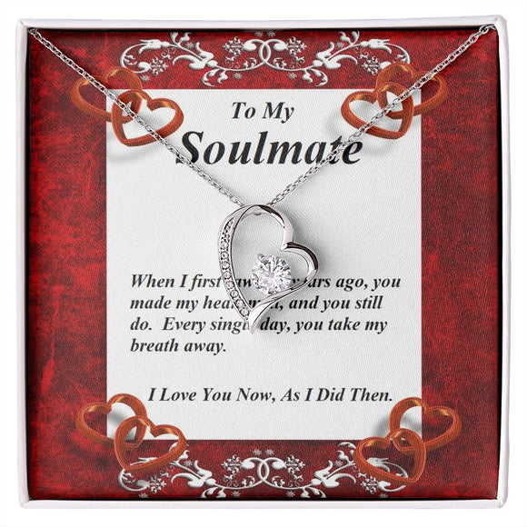 Forever Love Necklace, Custom Message Card