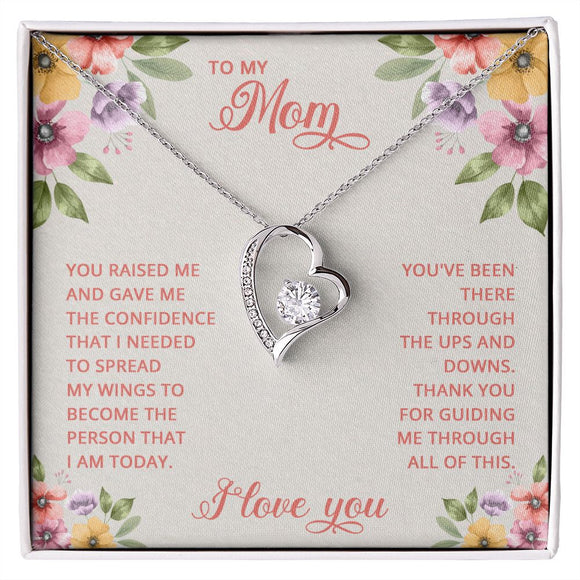 Forever Love Necklace, For Her, Mother, Christmas, Birthday, Mom on Mother's Day, with Message Card