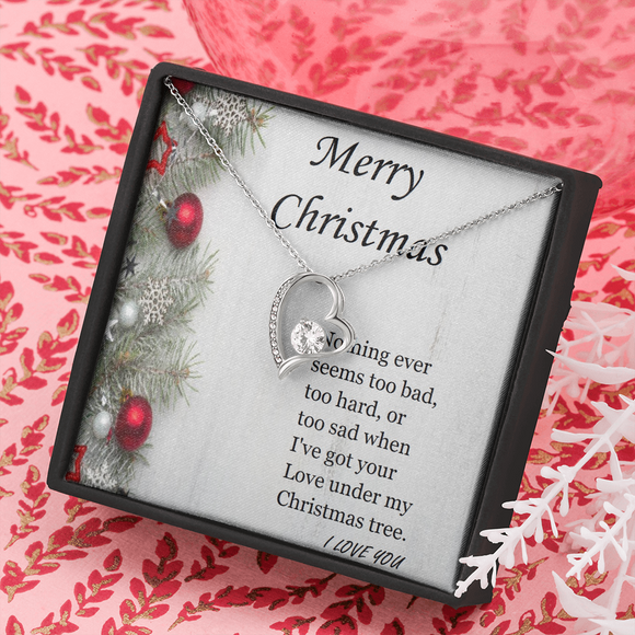 Forever Love Necklace, Custom Message Card