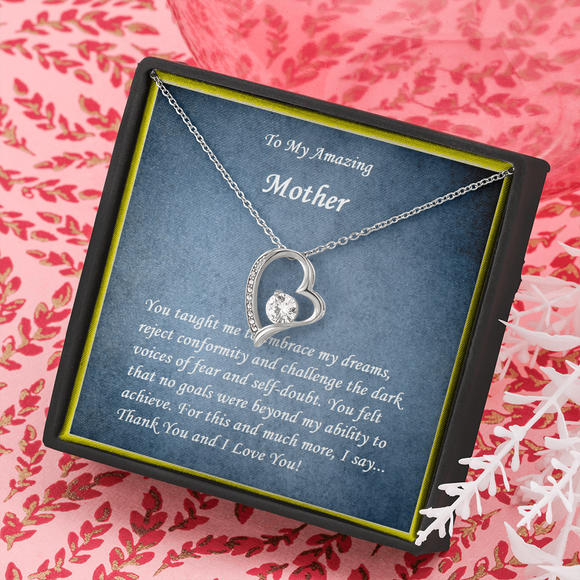 Forever Love Necklace, For Her, Mother, Mom, Grandmother, Aunt, Sister, Wife, Girlfriend, with Message Card