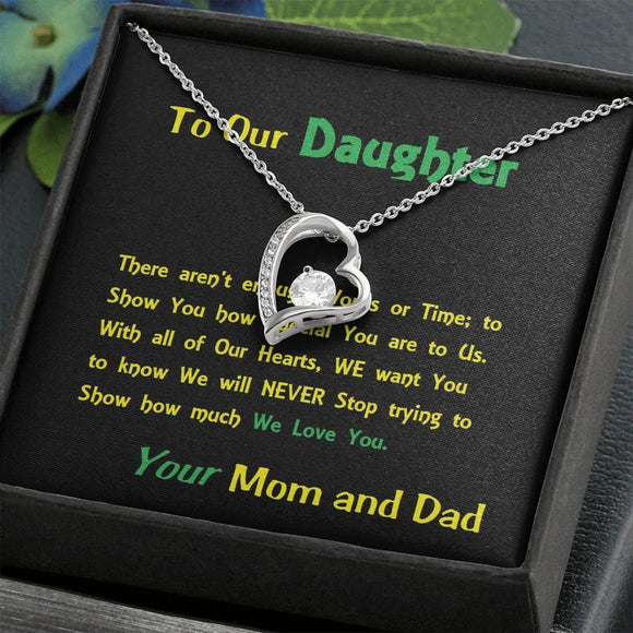 Forever Love Necklace, For Daughter, Gift For Our Daughter, Shineon Jewelry, Christmas Gift, Birthday Gift, Message Card Jewelry - Gifts 4 Your Season