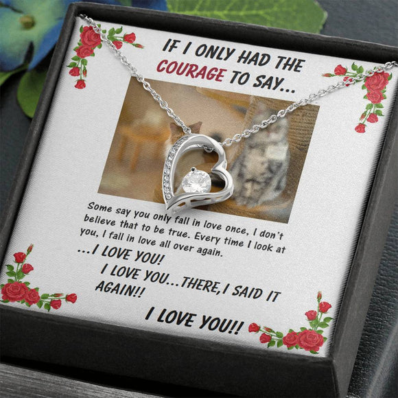 Forever Love Necklace | Girlfriend From Boyfriend | Wife From Husband | Birthday | Anniversary | Christmas Gift | Message Card Jewelry