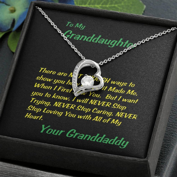 Forever Love Necklace, Gift To My Granddaughter, Gift For Christmas, Granddaughter Birthday, Gift From Grandpa/Grandma To Granddaughter, Graduation Gift - Gifts 4 Your Season