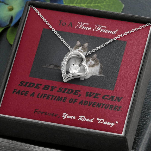 Forever Love Necklace,, Birthday Gift For Friend, To My Friend Necklace, Cat Lover Gift, Present For Friend, Gift - Gifts 4 Your Season