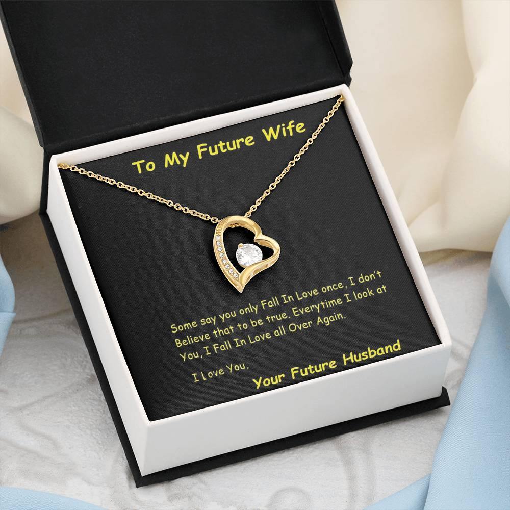 Future Wife Forever Love Necklace, Future Wife From Future Husband - Birthday | Christmas Gift  | Message Card Jewelry - Gifts 4 Your Season