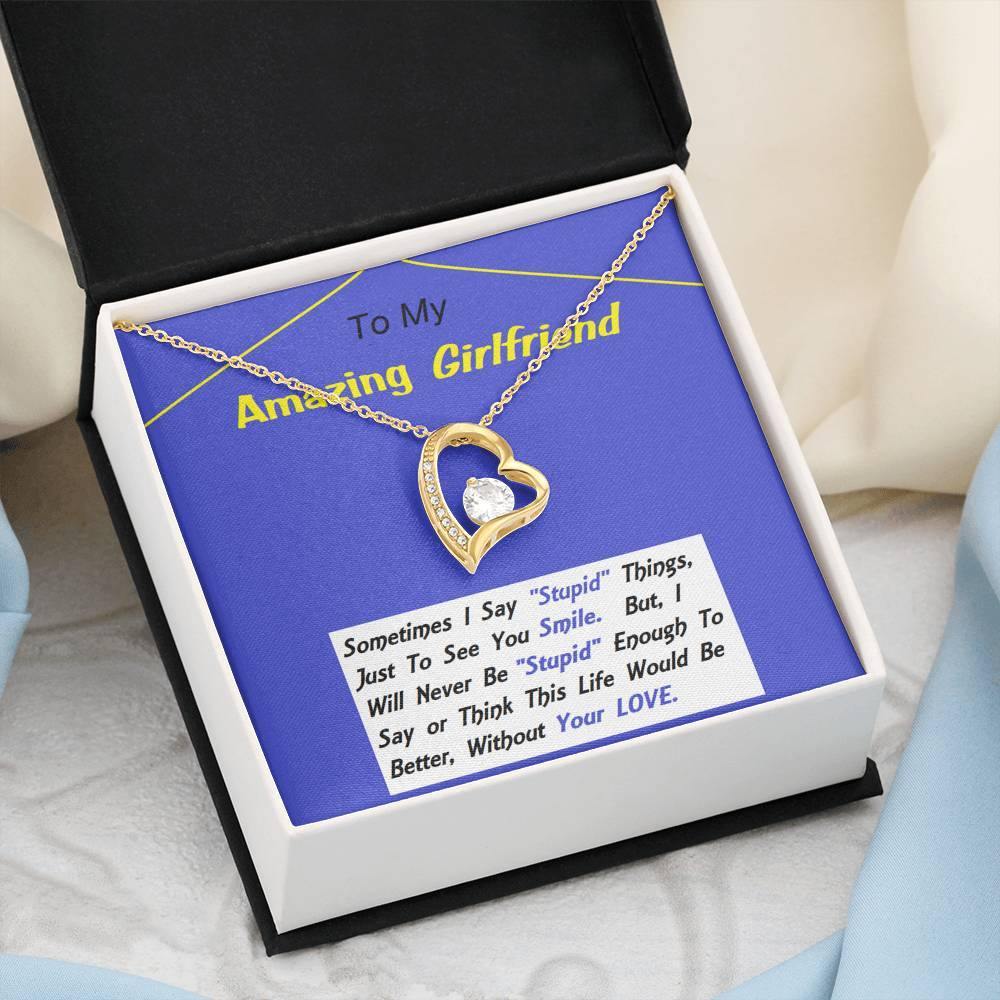 Forever Love Necklace, To My Girlfriend, Necklace For Girlfriend, Girlfriend Jewelry, Girlfriend Gift, Anniversary Gift - Gifts 4 Your Season