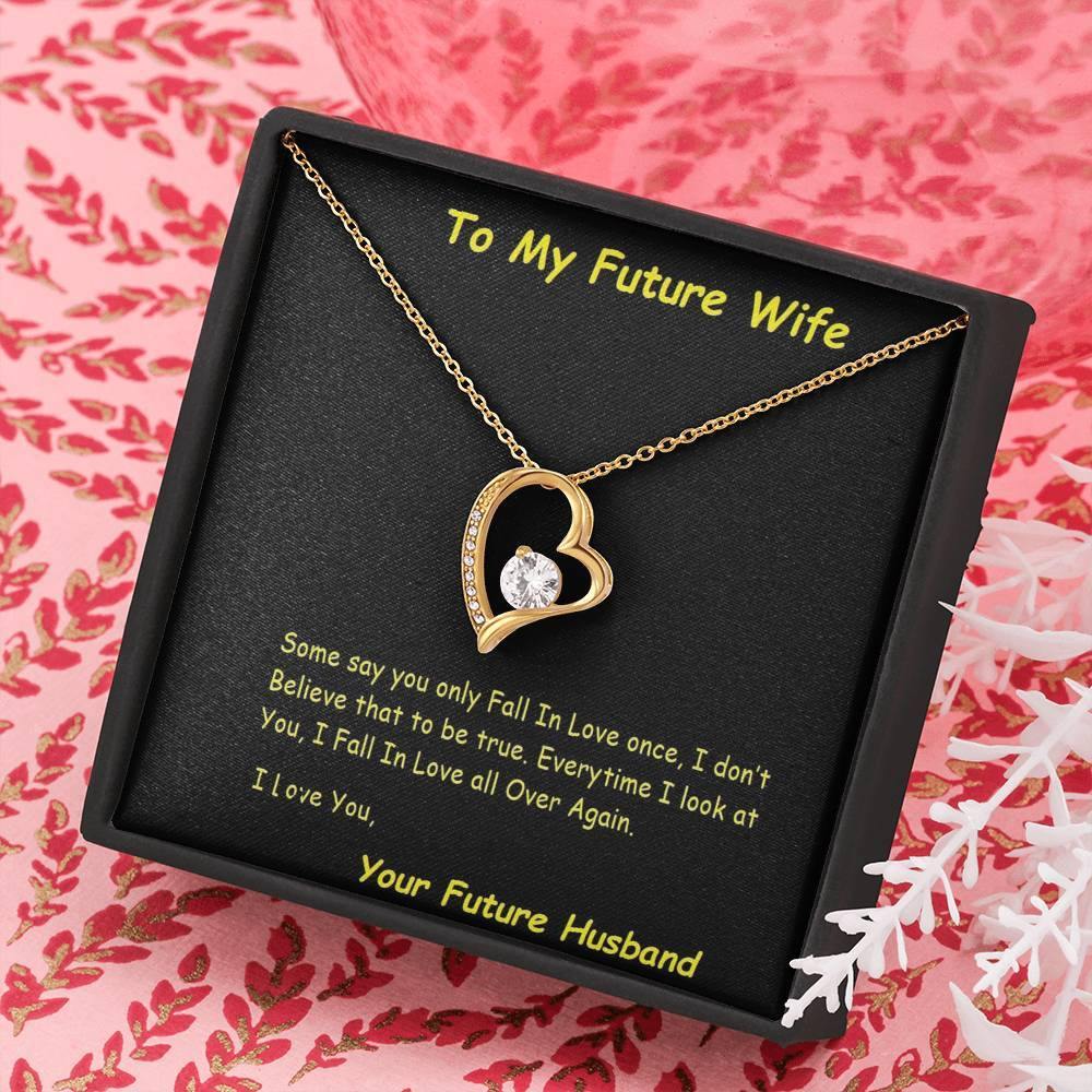 Future Wife Forever Love Necklace, Future Wife From Future Husband - Birthday | Christmas Gift  | Message Card Jewelry - Gifts 4 Your Season