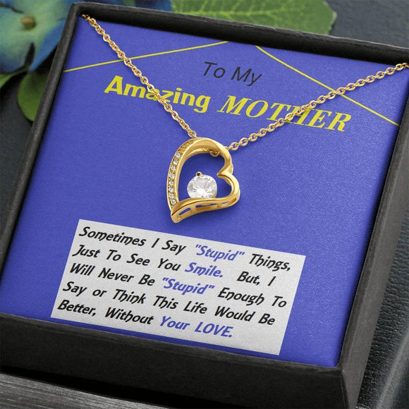 Forever Love Necklace, To My Mom Gift, Mother Necklace Gift, Mom Birthday Gift Ideas, Christmas Gift For Mom, Gift For My Mother Necklace - Gifts 4 Your Season