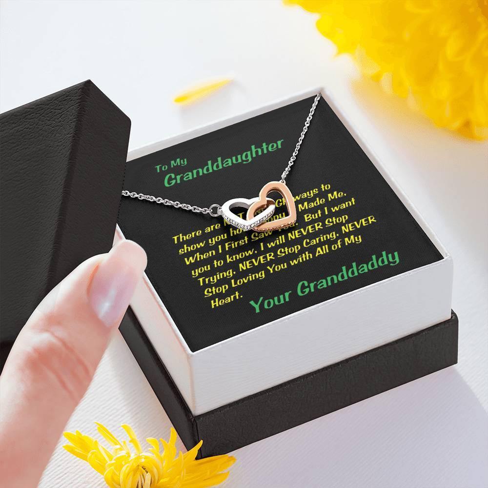 Two Hearts Interlocked, Gift To My Granddaughter, Gift For Christmas, Granddaughter Birthday, Gift From Grandpa/Grandma To Granddaughter, Graduation Gift - Gifts 4 Your Season