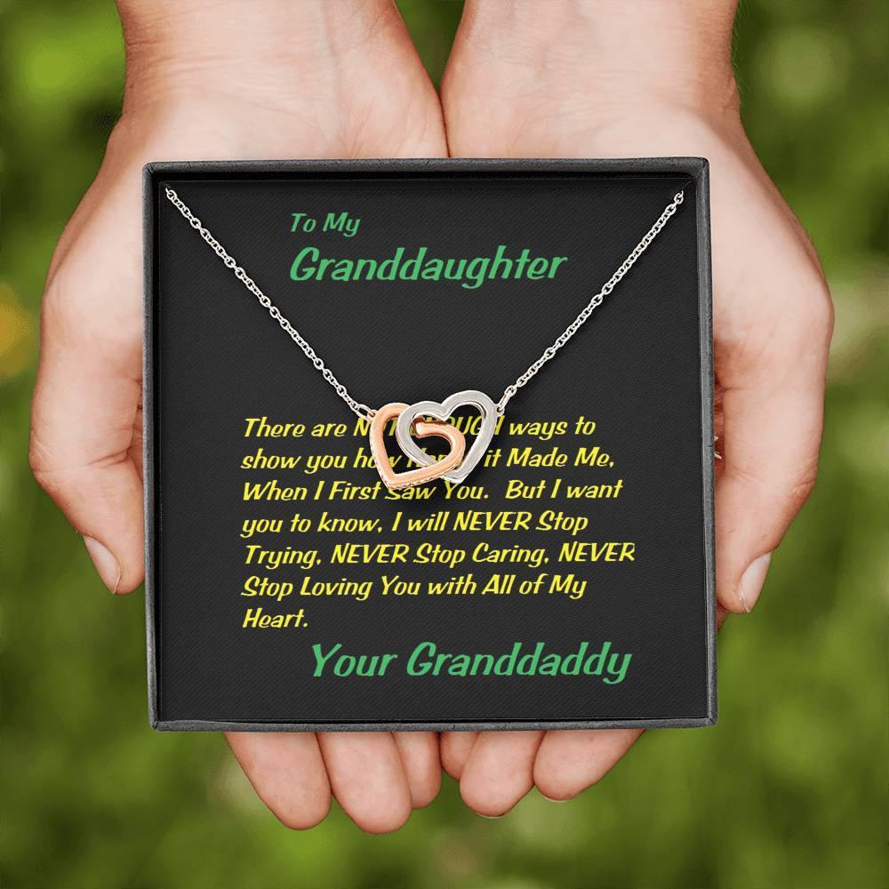 Two Hearts Interlocked, Gift To My Granddaughter, Gift For Christmas, Granddaughter Birthday, Gift From Grandpa/Grandma To Granddaughter, Graduation Gift - Gifts 4 Your Season