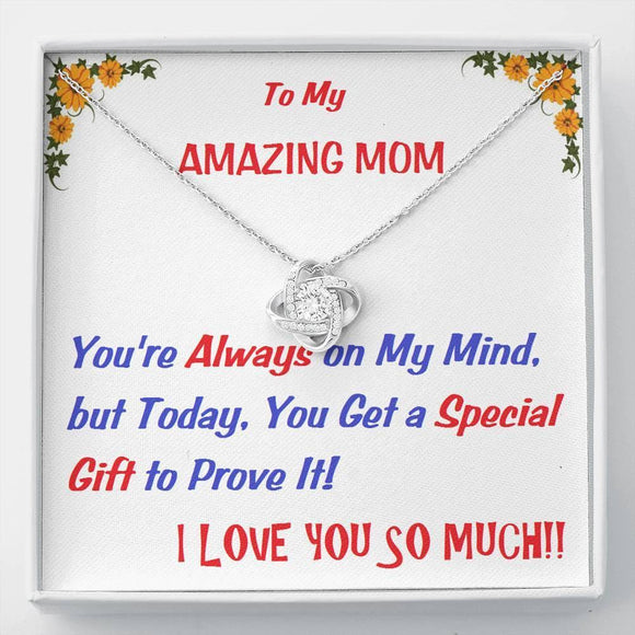 Love Knot Necklace | To  My Mom Gift | Mom Christmas Jewelry | Love Her Keepsake | Mom Necklace | Mom Message Card | Meaningful Cards | Best Mom Ever - Gifts 4 Your Season
